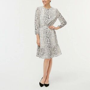 J. Crew Snake Print Long Sleeve Dress NWOT